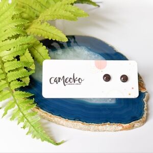 NWT Cameoko Specularite Tiny Round Studs